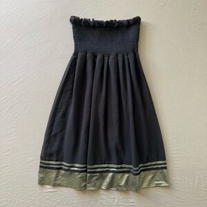 Gavano Strapless Smocked Bandeau Dress